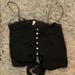 Urban Outfitters Tops | Black Button Down Crop Top | Color: Black | Size: S