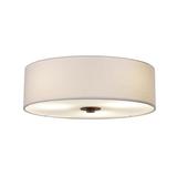 Justice Design Group Classic 15 Inch 3 Light LED Flush Mount - FAB-9595-WHTE-DBRZ