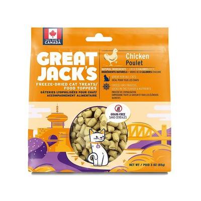 Great Jack's Chicken Freeze-Dried Grain-Free Cat Treats, 3-oz bag