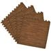 Interlocking Foam 24" x 24" Anti Fatigue Floor Tiles 4 tiles/16 Sq. Ft. by Achim Home Décor in Walnut