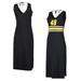 Women's G-III 4Her by Carl Banks Black/Yellow Jimmie Johnson Opening Day V-Neck Maxi Dress
