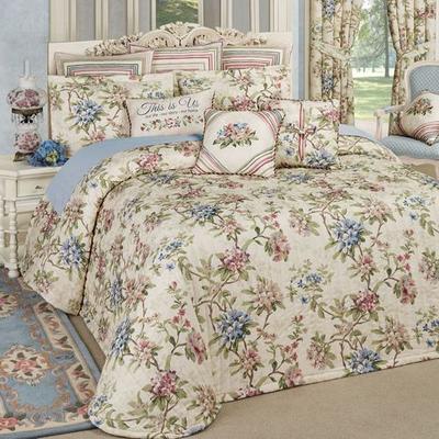 Chatsworth Grande Bedspread Set Light Cream, Queen, Light Cream