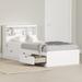 South Shore Spark Twin Mate's & Captain's Bed w/ Drawers Wood in White | 36.25 H x 40.5 W x 76.5 D in | Wayfair 3260B2