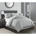 Everly Quinn Adele Comforter Set Polyester/Polyfill/Microfiber in Gray | King Comforter + 2 Shams + 3 Throw Pillows | Wayfair