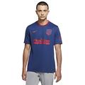 Nike Herren T-Shirt ATM M Nk BRT Stad JSY Ss Aw, Coastal Blue/(Sport Red) (Full Sponsor), S, CD4223