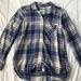 American Eagle Outfitters Tops | American Eagle Blue And Cream Flannel | Color: Blue/Cream | Size: S
