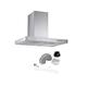 Cookology TSH601SS/A 60cm Kitchen Chimney cooker hood extractor fan in stainless steel with Ducting Kit