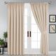 Yorkshire Bedding Thermal Blackout Curtain 90 x 72 Pencil Pleat Noise Reducing Tape Top Insulated, Sunlight Blocker, Dark and Plain Cream Curtains for Bedroom Decor + 2 Tie Backs (228 x 183 cm)