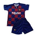 T-shirt and pants set 1st kit FC. Barcelona 2019-20 - Replica with a License - Without dorsal - Boys size 10 years