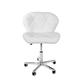 Office Chair, Adjustable Height Swivel Chair Pu Leather Desk Chair Comfy Padded Computer Lift Up Chair With Chrome Legs for Home Or Office (White)