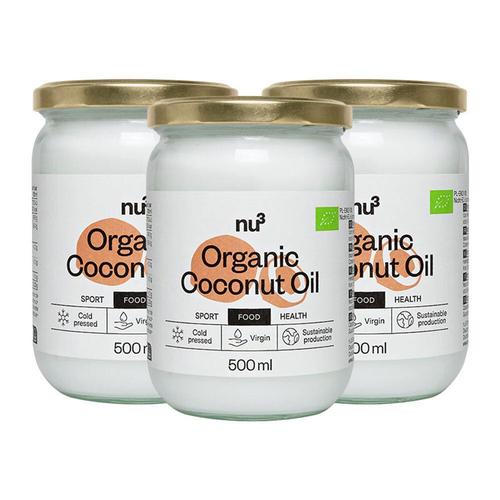 nu3 Bio Kokosöl 3x500 ml Öl