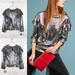 Anthropologie Tops | Anthropologie Eva Franco Shine On Ruffle Top New | Color: Gray/Silver | Size: Sp