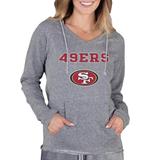 Women's Concepts Sport Gray San Francisco 49ers Mainstream Hooded Long Sleeve V-Neck Top