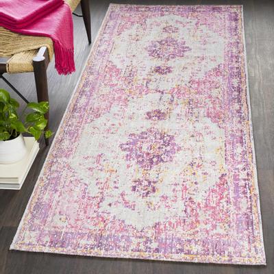 Laureldale 2' x 2'11" Traditional Light Gray/Lavender/Saffron/Gray/Purple/Red/Yellow/LightGray/Light Gray Area Rug - Boutique Rugs