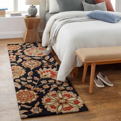 Heaters 3' x 12' Cottage Wool Black/Brown/Burgundy/Dusty Sage/Sage/Wheat/Light Beige/Peach/Dark Red/Medium Gray/DustySage/Medium Gray Runner - Boutique Rugs