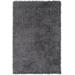 Aulander 9' Round Shag Shag Plush Solid Black/Light Slate Area Rug - Hauteloom