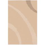 Bosworth 2' x 3' Contemporary Geometric Wool Lambswool/Seashell/Multi Brown/Nutmeg/Dark Beige Area Rug - Hauteloom