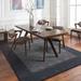 Talmage 6' Square Modern Wool Charcoal/Black Area Rug - Hauteloom