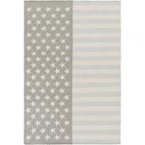 Melville 2' x 3' Modern Flag Wool Pale Blue/Beige/Slate/Slate Blue Area Rug - Hauteloom