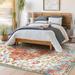 Hosking 7'10" x 10'2" Traditional Teal/Burnt Orange/Burgundy/Light Beige/Medium Gray/Mustard/Navy/Peach Area Rug - Hauteloom