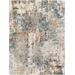 Parkfield 8'10" x 12'4" Modern Dark Brown/Burnt Orange/Deep Teal/Light Beige/Orange/Sky Blue/Tan/Teal/Peach Area Rug - Hauteloom