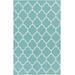 Radcliff 9' x 12' Transitional Modern Moroccan Flatweave Cotton Aqua/Ivory Area Rug - Hauteloom