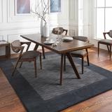 Talmage 3'3" x 5'3" Modern Wool Charcoal/Black Area Rug - Hauteloom