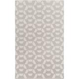 Frenchton 2' x 3' Modern Flat Weave Moroccan Trellis Wool Medium Gray/Light Gray Area Rug - Hauteloom