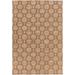 Octavia 2' x 3' Natural Fiber Updated Moroccan Trellis Jute Brown/Burnt Orange/Dark Red Area Rug - Hauteloom