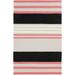 Sedgwick 5' x 8' Striped Solid Stripes Wool Black/Light Gray/Pink/Yellow/Light Slate Area Rug - Hauteloom