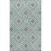 Northmoor 8' x 11' Modern Flat Weave Moroccan Trellis Wool Emerald/Charcoal/Ivory/Light Green Area Rug - Hauteloom