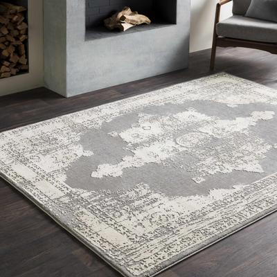 Paola 8'10" x 12'4" Traditional Charcoal/Tan/Light Beige/Beige Area Rug - Boutique Rugs