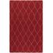 Mayville 8' x 11' Transitional Flat Weave Moroccan Trellis Wool Brown/Rust/Brick Red/Rust/Dark Red Area Rug - Hauteloom