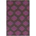 Doran 8' x 11' Modern Flat Weave Contemporary Wool Dark Brown/Medium Purple Area Rug - Hauteloom