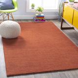 Welch 8' x 11' Modern Wool Burgundy Area Rug - Hauteloom