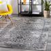 Bosphorus 6'6" Square Traditional Black/Light Beige/Slate/Slate Blue/Peach Area Rug - Hauteloom