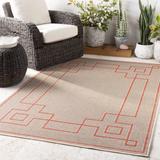 Moffett 5'11" x 8'10" Cottage Rust/Light Beige/Light Brown/Brick Red/Rust/Brown/Beige/Dark Red Outdoor Area Rug - Hauteloom