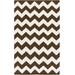 Soudan 5' x 8' Modern Modern Moroccan Flatweave Wool Ivory/Dark Brown Area Rug - Hauteloom