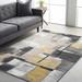 Adlington 5'3" x 7'7" Modern Mustard/Black/Cream/Gray Area Rug - Hauteloom