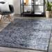 Costigan 8'10" x 12' Traditional Navy/White/Charcoal/Light Gray/Blue Area Rug - Hauteloom