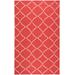Bloomdale 8' x 11' Transitional Flat Weave Moroccan Trellis Wool Oatmeal/Red/Medium Gray Area Rug - Hauteloom