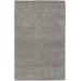 Trinway 3'6" x 5'6" Shag Shag Plush Solid NZ Wool Medium Gray Area Rug - Hauteloom