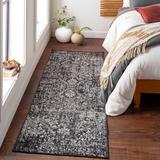 Painswick 2' x 2'11" Traditional Moroccan Bohemian Farmhouse Black/Charcoal/Ivory/Light Slate Area Rug - Hauteloom