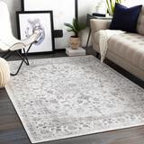 Chicota 7'10" x 10'2" Traditional Updated Moroccan Farmhouse Light Gray/Charcoal/White Area Rug - Hauteloom