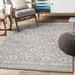 Webb 6'7" x 9' Moroccan Bohemian Farmhouse White/Charcoal/Light Slate Area Rug - Hauteloom