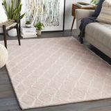 Riceville 9' x 13' Modern Handmade Farmhouse Trellis Cream/Pale Pink Area Rug - Hauteloom