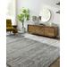 Ferrelview 5'3" Round Modern Light Gray/Medium Gray/Ivory/Tan Area Rug - Hauteloom