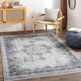 Chorlton 7'9" x 11'2" Traditional Light Gray/Black/Gray/Light Beige/Light Slate/Peach Area Rug - Hauteloom