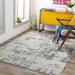 Wattisham 7'10" x 10'2" Modern Charcoal/Gray/Off White Area Rug - Hauteloom