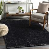 Emeigh 8' x 10' Modern Handmade Solid Stripes Wool Black/White Area Rug - Hauteloom